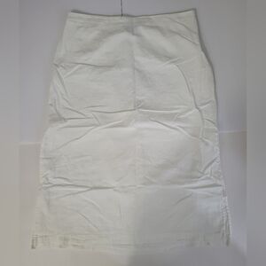 🌸3/$15 GAP White Maxi Linen Blend Side Slit Skirt
